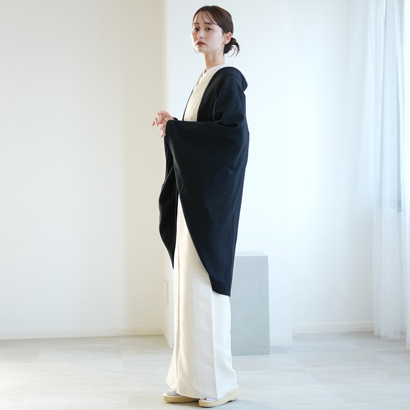 【コート ドルマン2wayコート ブラック】羽織 単品 JAPAN MODE モモンガコート 和装コート 羊毛 ボレロ ポケット付き 羽織紐が付けられる乳付き【取り寄せ品】（5230606400）