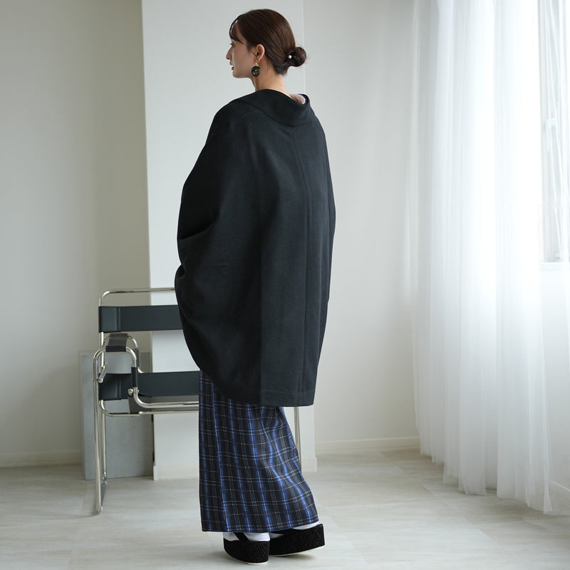 【コート ドルマン2wayコート ブラック】羽織 単品 JAPAN MODE モモンガコート 和装コート 羊毛 ボレロ ポケット付き 羽織紐が付けられる乳付き【取り寄せ品】（5230606400）