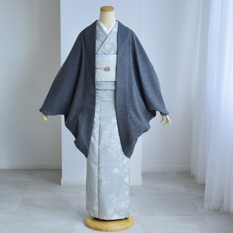 【コート ドルマン2wayコート グレー】羽織 単品 JAPAN MODE モモンガコート 和装コート 羊毛 ボレロ ポケット付き 羽織紐が付けられる乳付き【取り寄せ品】（5230606500）