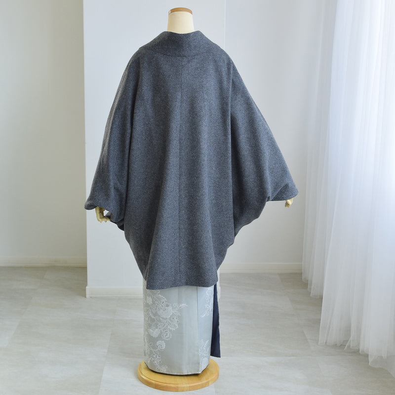 【コート ドルマン2wayコート グレー】羽織 単品 JAPAN MODE モモンガコート 和装コート 羊毛 ボレロ ポケット付き 羽織紐が付けられる乳付き【取り寄せ品】（5230606500）