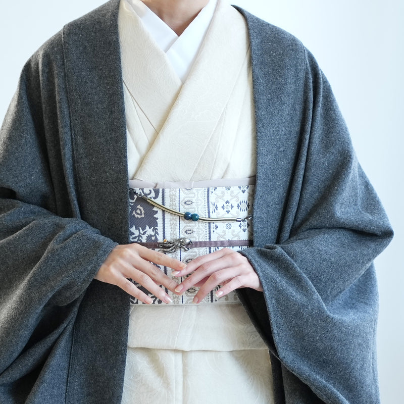 【コート ドルマン2wayコート グレー】羽織 単品 JAPAN MODE モモンガコート 和装コート 羊毛 ボレロ ポケット付き 羽織紐が付けられる乳付き【取り寄せ品】（5230606500）