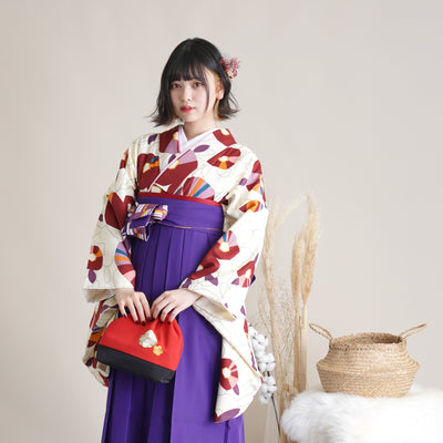 【リサイクル袴】袴 単品 販売品 中古 USED パープル 袴91cm（身長153-158cm）卒業式  ひよこ商店 （5269627400）【中古販売】