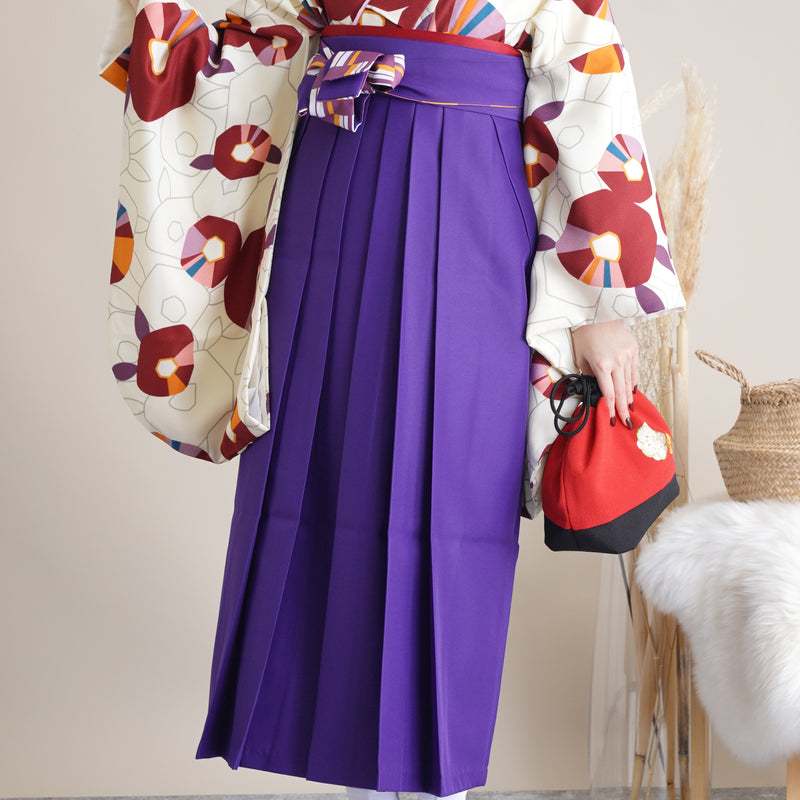 【リサイクル袴】袴 単品 販売品 中古 USED パープル 袴91cm（身長153-158cm）卒業式  ひよこ商店 （5269627400）【中古販売】
