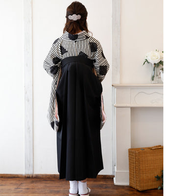【リサイクル袴】袴 単品 販売品 中古 USED ブラック 袴91cm（身長153-158cm）卒業式  ひよこ商店 （5269627600）【中古販売】