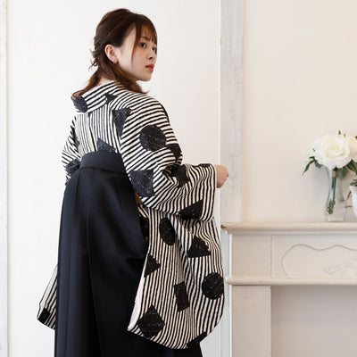 【リサイクル袴】袴 単品 販売品 中古 USED ブラック 袴91cm（身長153-158cm）卒業式  ひよこ商店 （5269627600）【中古販売】