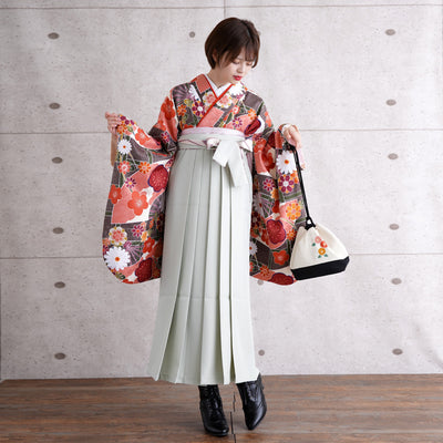 【リサイクル袴】袴 単品 販売品 中古 USED ミント 袴91cm（身長153-158cm）卒業式  ひよこ商店 （5269627900）【中古販売】