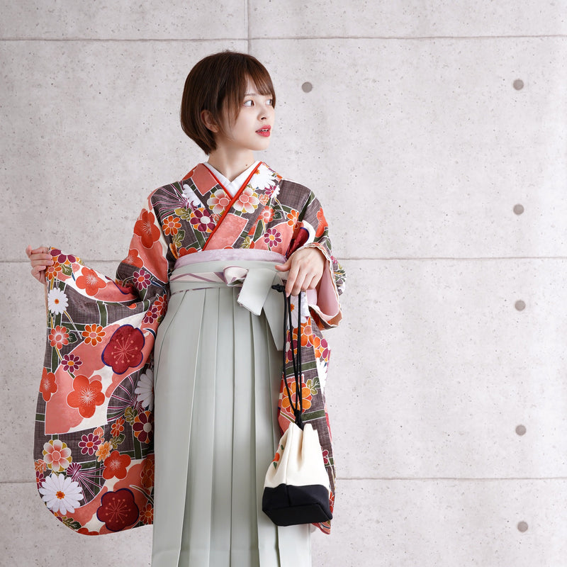 【リサイクル袴】袴 単品 販売品 中古 USED ミント 袴91cm（身長153-158cm）卒業式  ひよこ商店 （5269627900）【中古販売】
