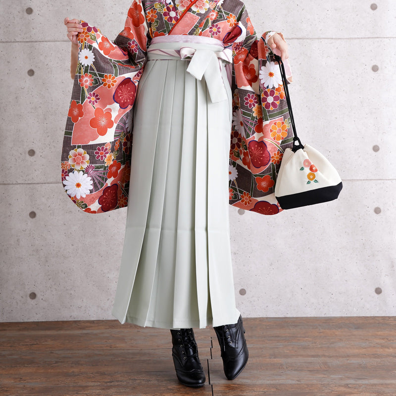【リサイクル袴】袴 単品 販売品 中古 USED ミント 袴91cm（身長153-158cm）卒業式  ひよこ商店 （5269627900）【中古販売】