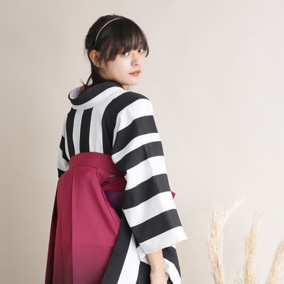 【リサイクル袴】袴 単品 販売品 中古 USED えんじ ぼかし 袴95cm（身長158-163cm）卒業式  （5270627000）【中古販売】