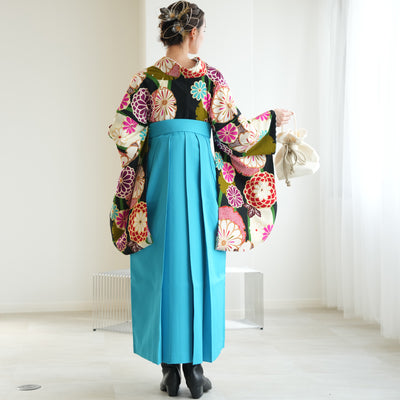 【リサイクル袴】袴 単品 販売品 中古 USED 水色 袴95cm（身長158-163cm）卒業式  JAPANSTYLE×中村里砂（5270627200）【中古販売】
