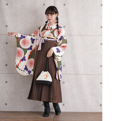 【リサイクル袴】袴 単品 販売品 中古 USED ブラウン 袴99cm（身長163-170cm）卒業式  ひよこ商店（5271625600）【中古販売】