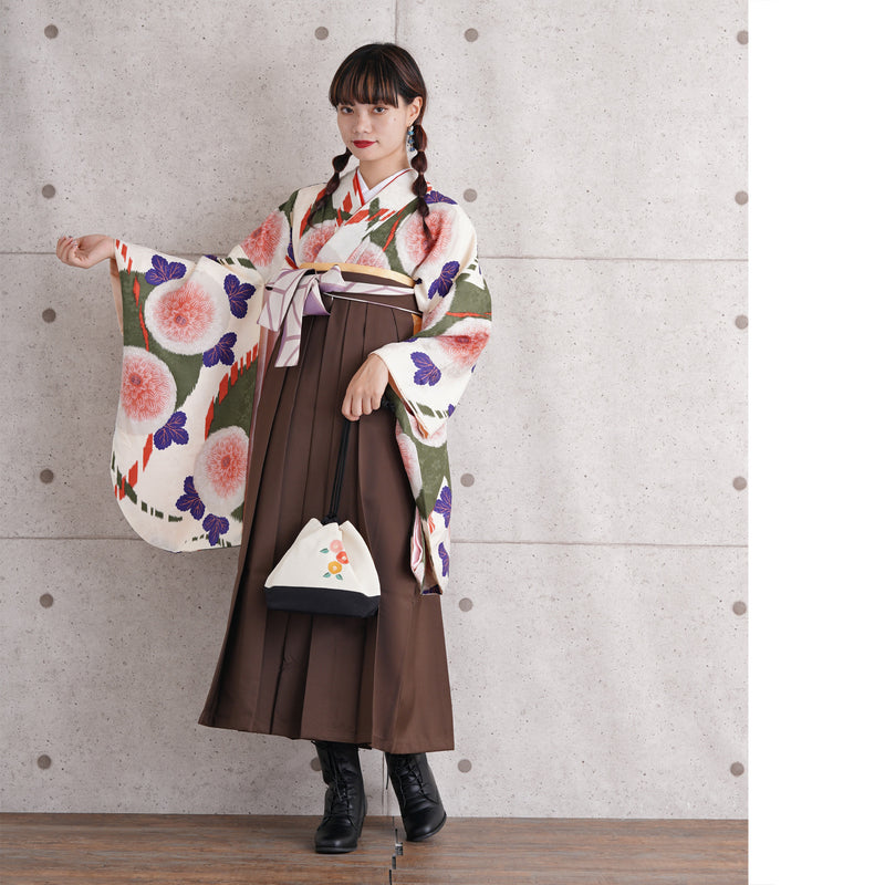 【リサイクル袴】袴 単品 販売品 中古 USED ブラウン 袴99cm（身長163-170cm）卒業式  ひよこ商店（5271625600）【中古販売】
