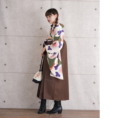 【リサイクル袴】袴 単品 販売品 中古 USED ブラウン 袴99cm（身長163-170cm）卒業式  ひよこ商店（5271625600）【中古販売】