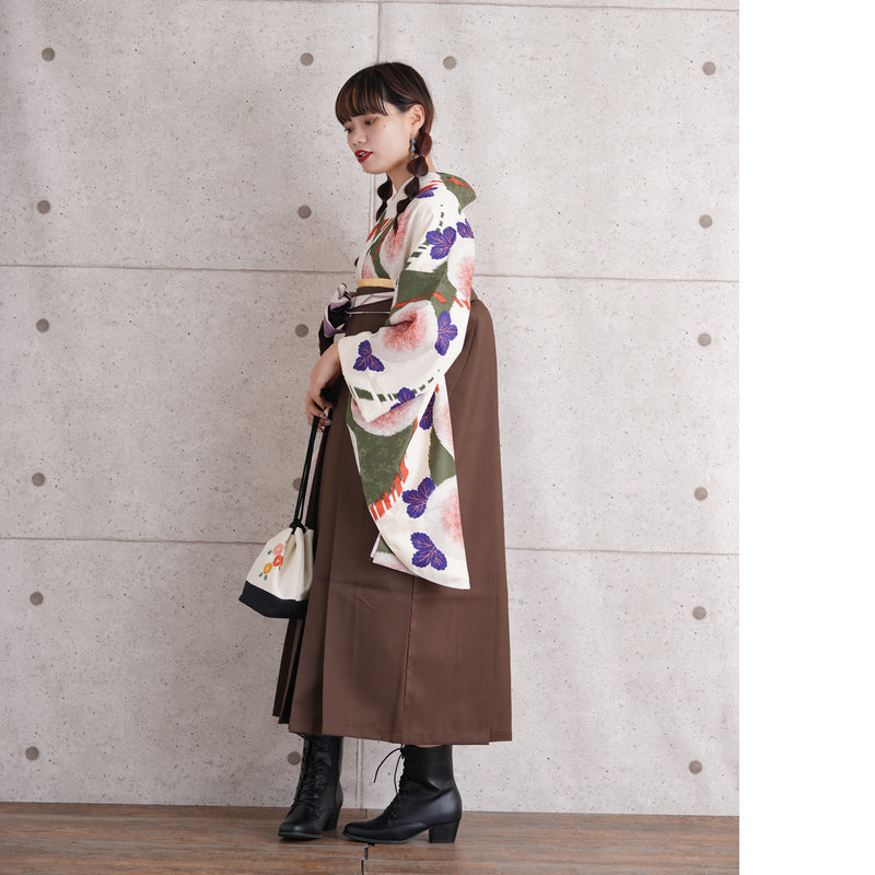 【リサイクル袴】袴 単品 販売品 中古 USED ブラウン 袴99cm（身長163-170cm）卒業式  ひよこ商店（5271625600）【中古販売】