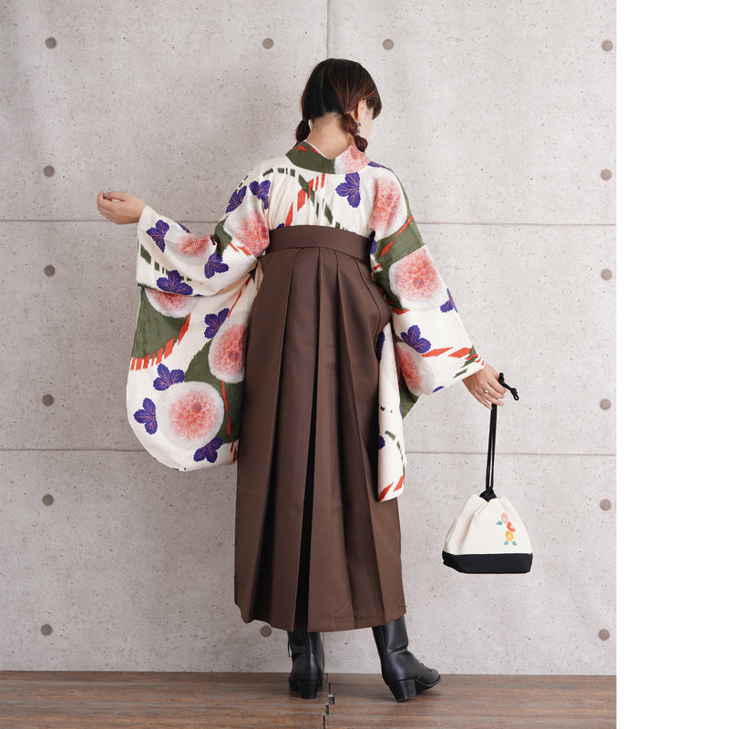 【リサイクル袴】袴 単品 販売品 中古 USED ブラウン 袴99cm（身長163-170cm）卒業式  ひよこ商店（5271625600）【中古販売】