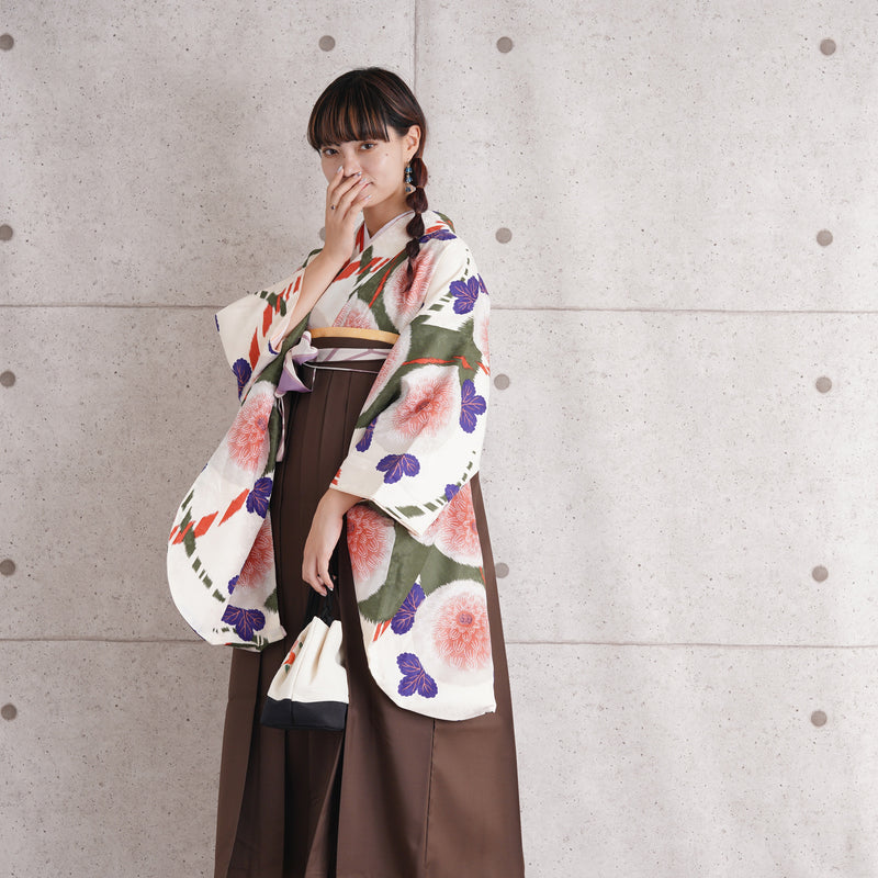 【リサイクル袴】袴 単品 販売品 中古 USED ブラウン 袴99cm（身長163-170cm）卒業式  ひよこ商店（5271625600）【中古販売】