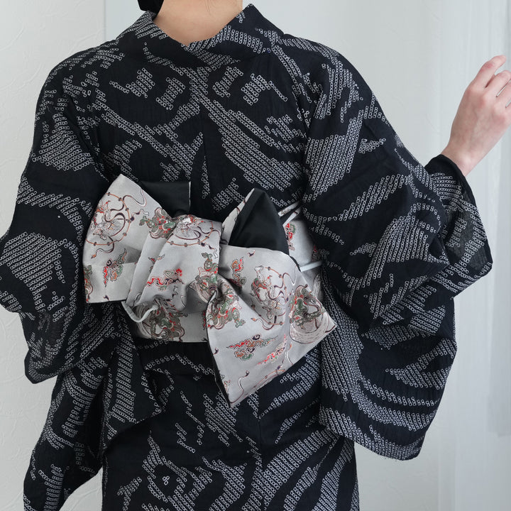 半幅帯 風神雷神】帯単品 数量限定 レディース リバーシブル半巾