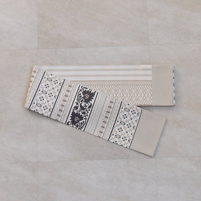 【半幅帯 博多織 インド更紗献上 ベージュ】帯単品 小袋帯 長尺 正絹 リバーシブル 日本製 本場筑前博多織 紋小巾袋帯 証紙付き（5279625100）