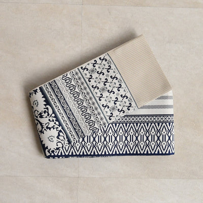 【半幅帯 博多織 インド更紗献上 ホワイト】帯単品 小袋帯 長尺 正絹 リバーシブル 日本製 本場筑前博多織 紋小巾袋帯 証紙付き（5279625400）