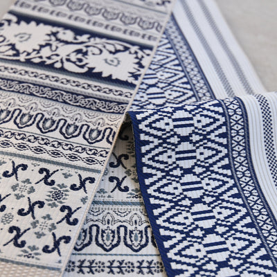 【半幅帯 博多織 インド更紗献上 ホワイト】帯単品 小袋帯 長尺 正絹 リバーシブル 日本製 本場筑前博多織 紋小巾袋帯 証紙付き（5279625400）