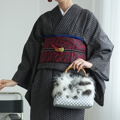 【細帯 紅蓮】半幅帯 単品 数量限定 浴衣 着物 小紋 レディース 金襴 日本製 ニコアンティーク （5279626000）