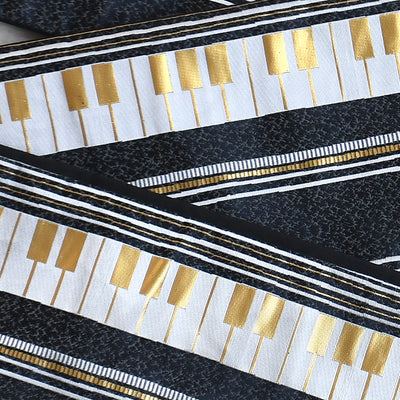 【細帯 ピアノフォルテ】半幅帯 単品 数量限定 浴衣 着物 小紋 レディース 金襴 日本製 ニコアンティーク （5279626200）