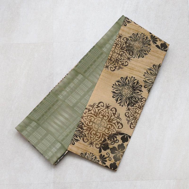 正絹 袋帯 楽器文　美麗❣️ 紫紘の袋帯「正倉院唐草華文」の帯合わせ | 白木屋呉服店
