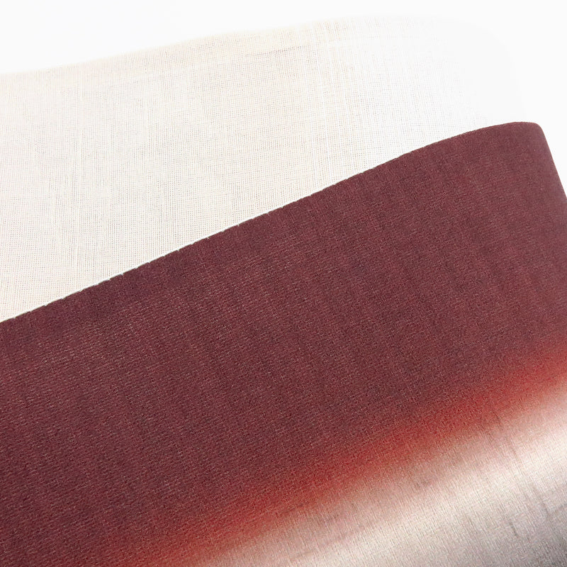 帯 小袋帯 正絹 半幅帯 縞 白 赤 黒 半巾帯 日本製 （5280608700）