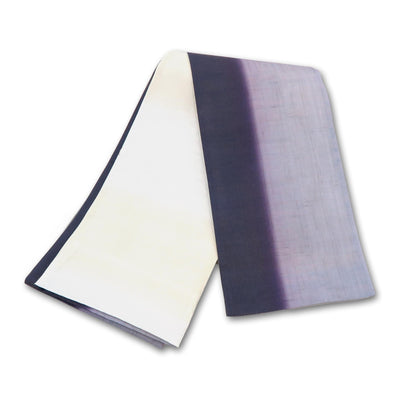帯 小袋帯 正絹 半幅帯 縞 紫 ラベンダー 半巾帯 日本製 （5280609300）