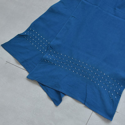 【兵児帯  清江絞り 有松染め バラ疋田　インクブルー】綿麻 帯単品 日本製 麻混 夏用 浴衣や夏着物にも（5281610900）