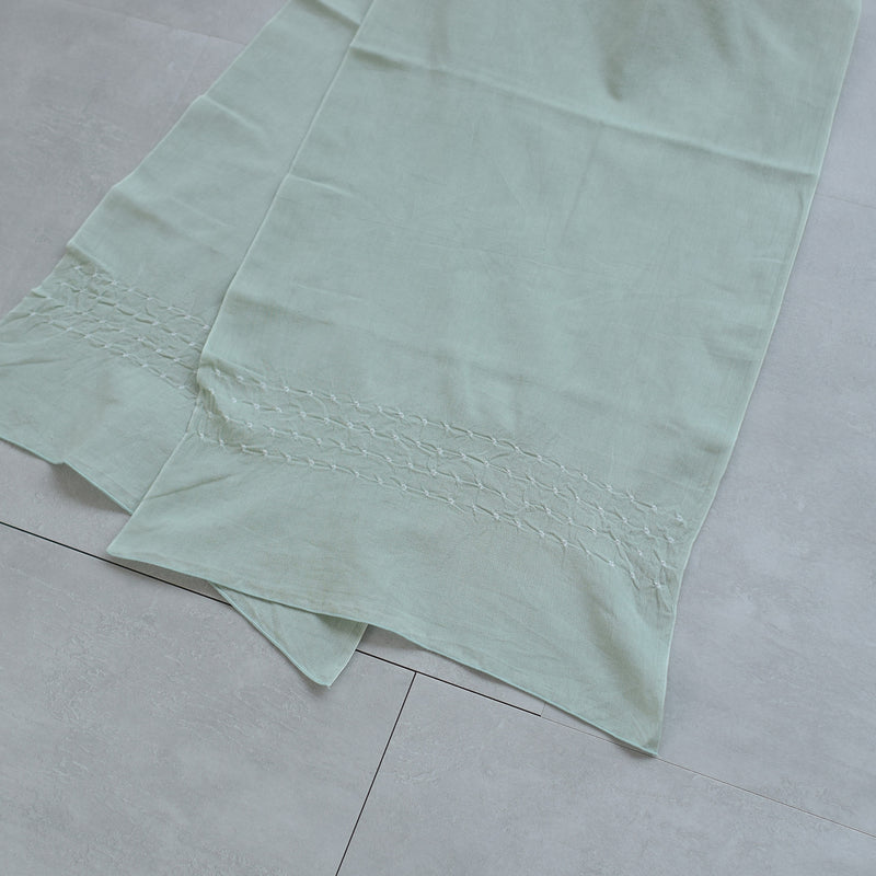 【兵児帯  清江絞り 有松染め  バラ疋田　薄グリーン】綿麻 帯単品 日本製 麻混 夏用 浴衣や夏着物にも（5281611000）