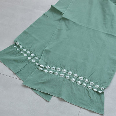 【兵児帯  清江絞り 有松染め 菱　グリーン】綿麻 帯単品 日本製 麻混 夏用 浴衣や夏着物にも（5281611400）