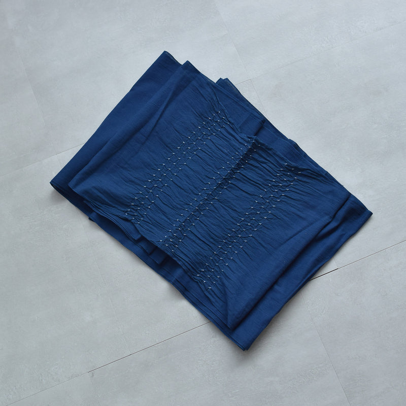 【兵児帯  清江絞り 有松染め ツバメ・バラ疋田・ツバメ　紺】綿麻 帯単品 日本製 麻混 夏用 浴衣や夏着物にも（5281611900）
