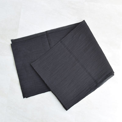 【兵児帯 小千谷縮 黒】へこ帯単品 本麻 越後小千谷本麻織物 utatane トスコ オーガニック ラミー100％使用 浴衣や夏着物にも（5281612300）