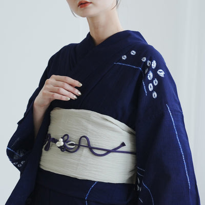 【兵児帯 小千谷縮 象牙色】へこ帯単品 本麻 越後小千谷本麻織物 utatane トスコ オーガニック ラミー100％使用 浴衣や夏着物にも（5281612700）