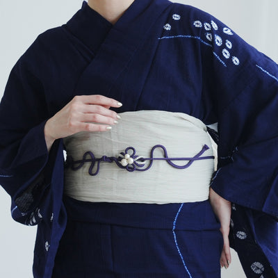 【兵児帯 小千谷縮 象牙色】へこ帯単品 本麻 越後小千谷本麻織物 utatane トスコ オーガニック ラミー100％使用 浴衣や夏着物にも（5281612700）
