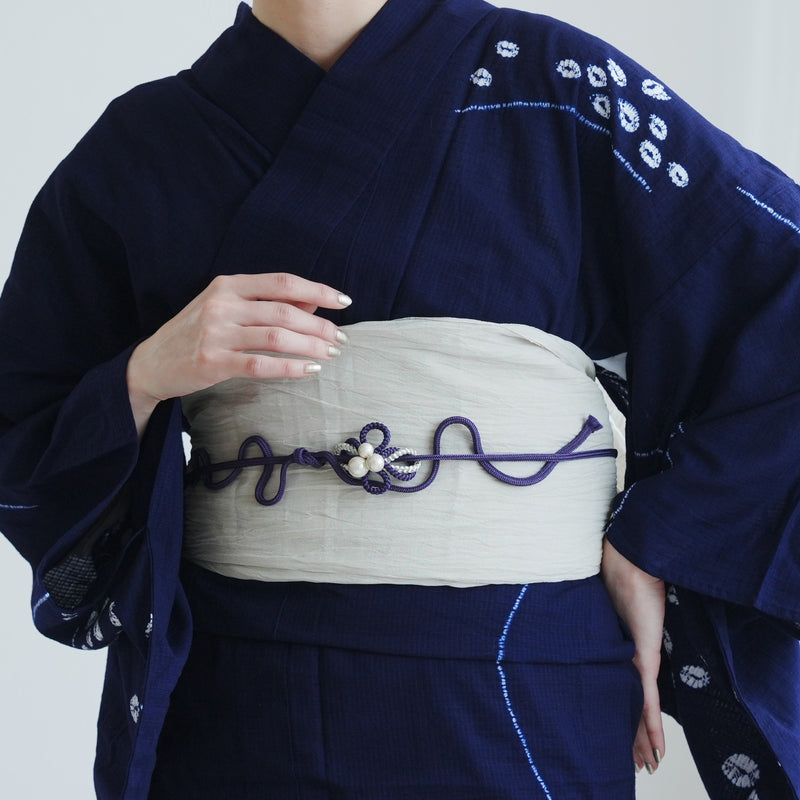 【兵児帯 小千谷縮 象牙色】へこ帯単品 本麻 越後小千谷本麻織物 utatane トスコ オーガニック ラミー100％使用 浴衣や夏着物にも（5281612700）