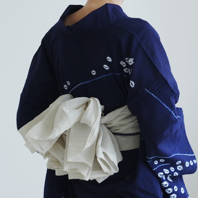 【兵児帯 小千谷縮 象牙色】へこ帯単品 本麻 越後小千谷本麻織物 utatane トスコ オーガニック ラミー100％使用 浴衣や夏着物にも（5281612700）