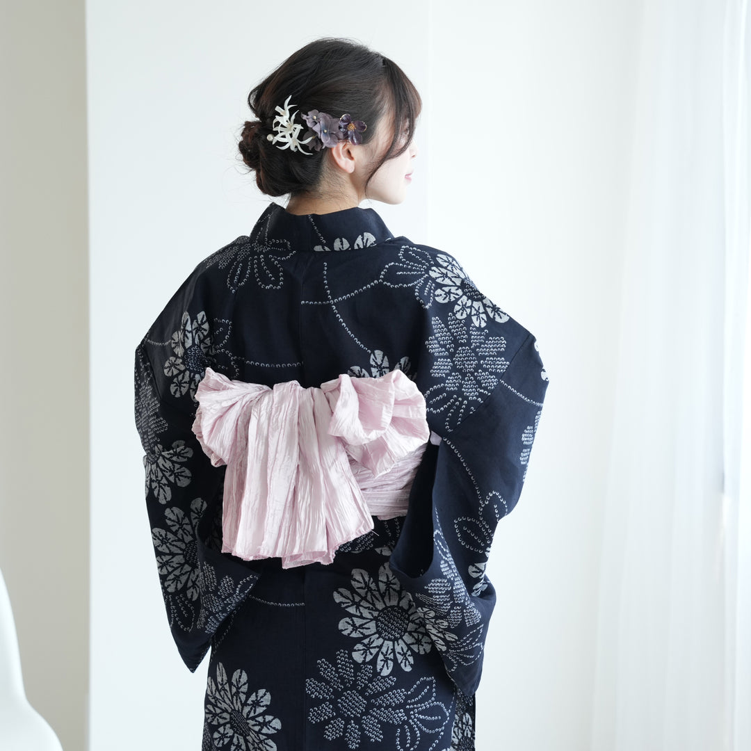しわ兵児つくり帯【utatane 差すだけ1分！プロ監修 たれ結び