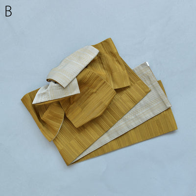 【utatane 作り帯 唐草 市松 花柄 宝相華】単品 リバーシブル 小袋帯 半幅帯 日本製 結び帯 浴衣や夏着物におすすめ（5283615601）