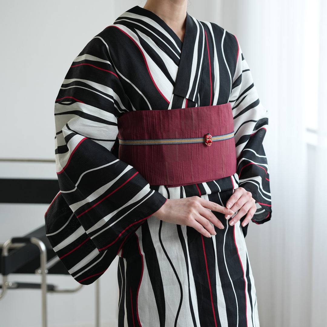 utatane 作り帯】単品 リバーシブル 小袋帯 変わり結び 日本製 浴衣や