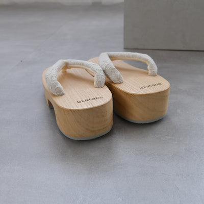 【高級桐下駄 utatane 高右近 白木】単品 SSサイズ レース鼻緒 レディース  日本製 （5299603300）