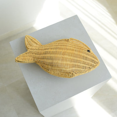 【utatane 籐カゴバッグ】単品 熱帯魚 クラッチバッグ ショルダー かごバッグ  ラタンウィッカー 籐編み ハンドメイド 天然素材 ボヘミアン（5371605900）