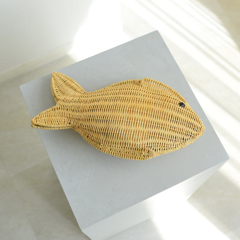 【utatane 籐カゴバッグ】単品 熱帯魚 クラッチバッグ ショルダー かごバッグ  ラタンウィッカー 籐編み ハンドメイド 天然素材 ボヘミアン（5371605900）