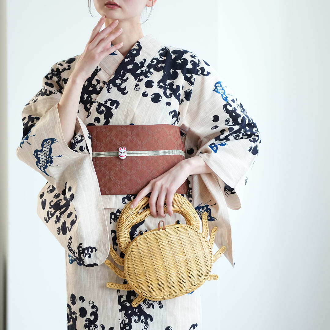 utatane 籐カゴバッグ】単品 蟹 クラッチバッグ ショルダー かごバッグ