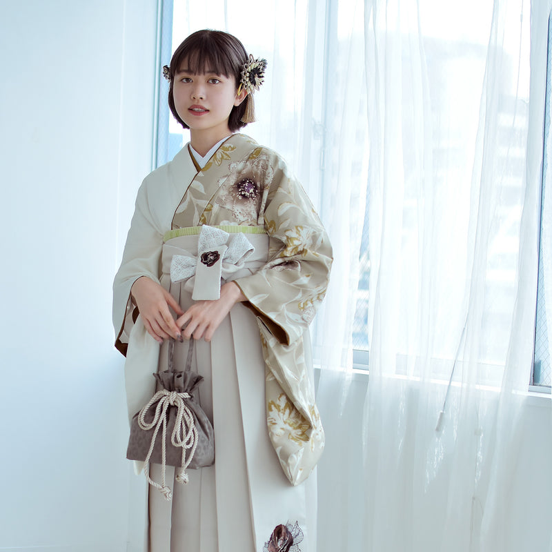 巾着バッグ utatane 巾着 2wayショルダー レオパード  浴衣や袴にも国産生地 日本製（5374601300）