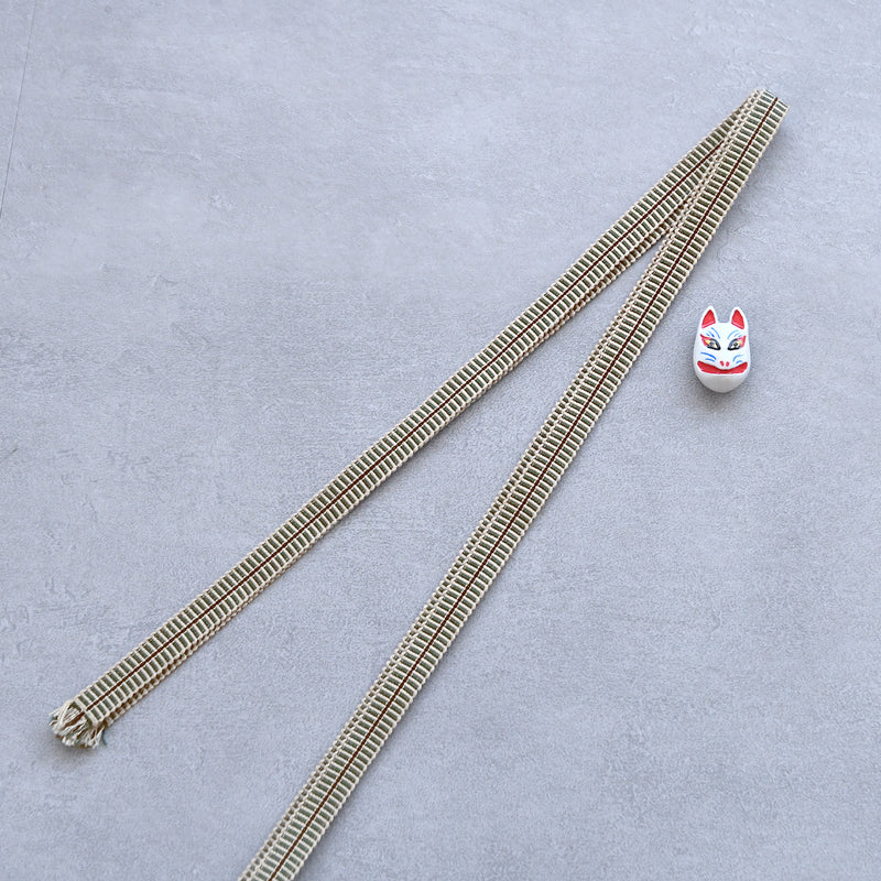 【ニコアンティーク 帯締め＋帯留め 2点セット】狐面 ひょっとこ 天狗 真田紐 四分紐 飾り紐 国産 着付け小物（5389623801）