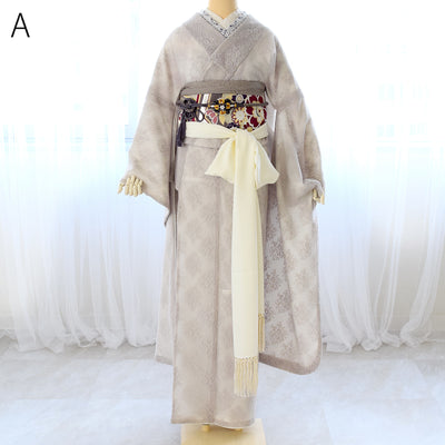 志古貴 正絹 ストライプ フリンジ しごき 振袖 大人用 女性 レディース 帯飾り 抱え帯 白 金茶 からし 赤 日本製  （5402600601）