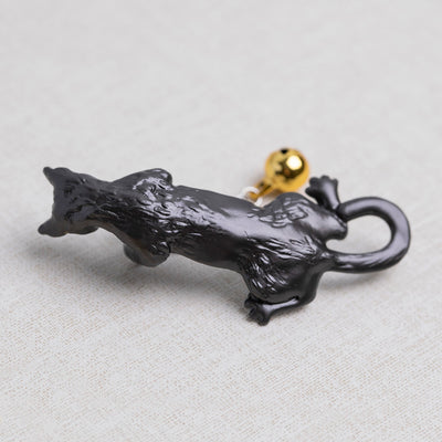 帯飾り 根付 数-SUU- 黒猫 日本製  ハンドメイド 和装小物【取り寄せ品】（5407600400）