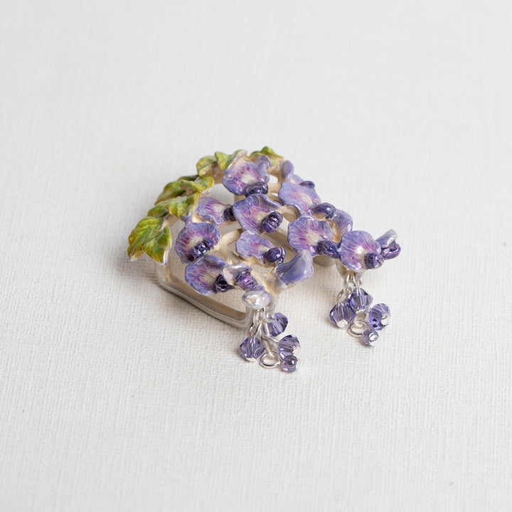 帯留め 数-SUU- 藤の花 日本製 帯小物 ハンドメイド【取り寄せ品